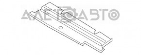 Deflectorul radiatorului inferior pentru Ford Fusion MK5 17-20 pe bara inferioară a televizorului.