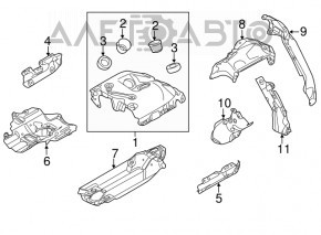 Protecția colectorului de eșapament pentru BMW X5 F15 14-18 4.4T față