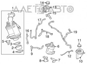 Tubul sistemului de răcire BMW X5 F15 14-18 4.4T rezervor-pompă