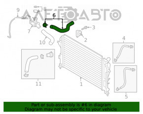 Furtunul de răcire superior Hyundai Kona 18-21 2.0 pe radiator