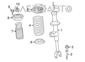 Suport amortizor fata stanga BMW 5 G30 17-23 RWD nou original