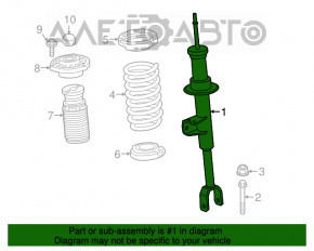 Стойка амортизатора в сборе передняя правая BMW 5 G30 17-23 2.0T RWD