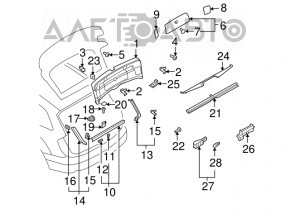 Capacul portbagajului superior Audi Q7 4L 10-15 gri