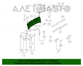 Capacul portbagajului inferior Audi Q7 4L 10-15 gri, zgârieturi