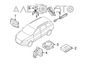 Крепление блока комфорта Audi Q7 4L 10-15