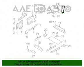 Кронштейн задней боковой шторки левой BMW X5 F15 14-18