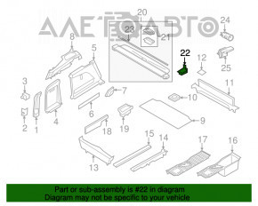 Кронштейн задней боковой шторки правой BMW X5 F15 14-18