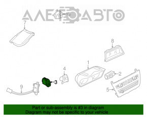 Butonul de avertizare de urgență pentru BMW X5 F15 14-18 cu buton pentru camerele de 360 de grade.