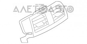 Conducta de aerisire a consolei centrale BMW X5 F15 14-18, neagră, zgârieturi