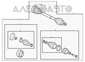 Привод полуось задняя левая Audi A4 B9 17-21