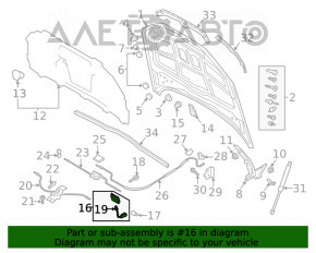 Capota dreapta a capotei Audi A4 B9 17-