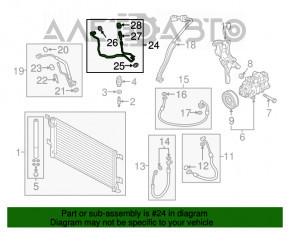 Compresorul de aer condiționat al încălzitorului Audi A4 B9 17- 2.0T, lungimea r1234yf