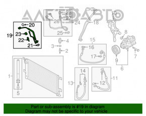 Compresorul de aer condiționat al încălzitorului Audi A4 B9 17- 2.0T, scurt r1234yf, este al treilea.