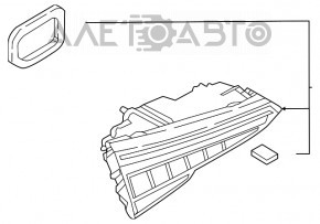 Lampă interioară pentru capacul portbagajului stânga Audi A4 B9 17-19 sedan LED