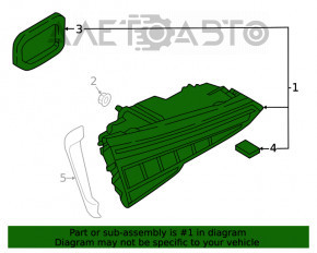 Lampa interioară pentru capacul portbagajului dreapta Audi A4 B9 17-19 sedan LED