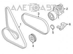 Ролик натяжитель приводного ремня BMW X5 F15 14-18 4.4T новый OEM оригинал