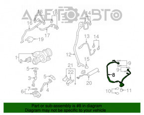 Racordul de racire a uleiului pentru turbina BMW X5 F15 14-18 4.4T