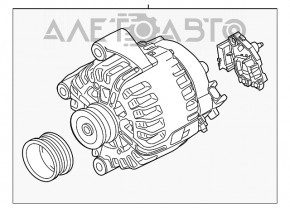 Generatorul BMW X5 F15 14-18 210 Amp 4.4T