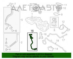 Клапан вентиляции топливного бака BMW X5 F15 14-18 4.4T с трубкой, левый