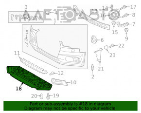 Protecție pentru bara de protecție față Audi A4 B9 17-19 S-Line, nou, neoriginal.