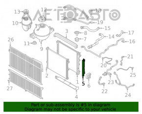 Capacul radiatorului stânga BMW X3 G01 18-19 2.0T