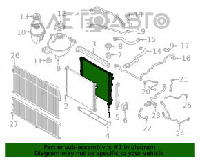 Radiator de răcire apă BMW X3 G01 18-19 2.0T