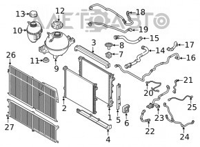 Radiator de răcire apă BMW X3 G01 18-19 2.0T