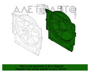 Difuzorul capacului radiatorului gol BMW X3 G01 18- 2.0T sub 600W