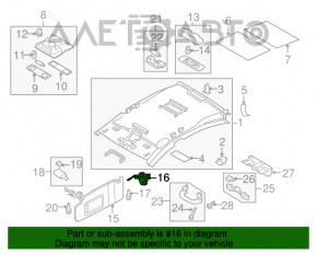 Крючок крепления пассажирского козырька VW CC 08-17 серый