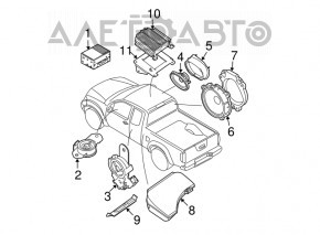 Suport difuzor ușă spate dreapta Nissan Pathfinder 13-20