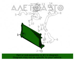 Intercooler VW Tiguan 18- nou, neoriginal