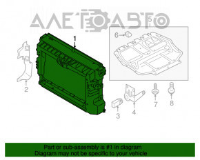 Televizorul panoului de radiator VW Passat b7 12-15 SUA plastic nou neoriginal