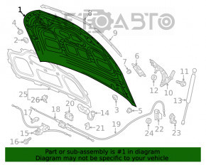 Capota goală Audi Q5 80A 18- aluminiu nou neoriginal.