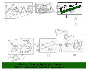 Capacul panoului frontal dreapta VW CC 13-17 gri, zgârietură