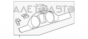 Capacul panoului frontal al bordului VW CC 13-17 gri, uzat, zgâriat