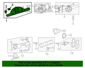 Capacul panoului frontal al bordului VW CC 13-17 gri, uzat, zgâriat