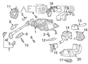 Comutatorul de sub volan din dreapta Audi Q7 4L 10-15