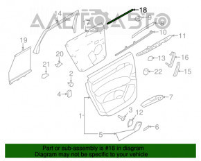 Garnitură de etanșare a geamului ușii interioare din spate dreapta Audi Q7 4L 10-15