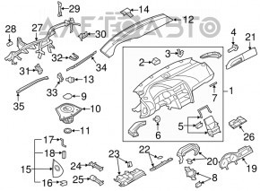 Capacul panoului frontal lateral stânga Audi Q7 4L 10-15 bej