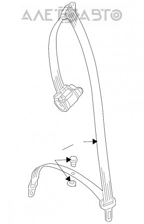 Ремень безопасности задний левый Audi Q7 4L 10-15 беж