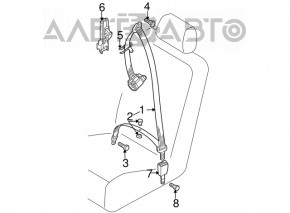 Ремень безопасности задний левый Audi Q7 4L 10-15 беж