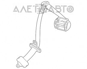 Centura de siguranță cu 3 rânduri stânga Audi Q7 4L 10-15 bej