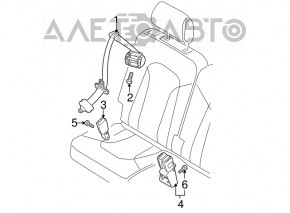 Centura de siguranță cu 3 rânduri stânga Audi Q7 4L 10-15 bej