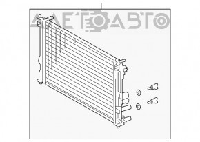 Radiator de răcire a apei pentru Toyota Prius 50 16- nou TYC Taiwan