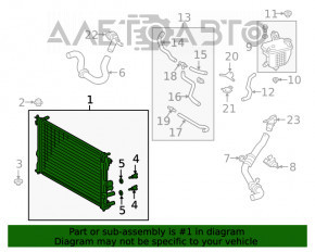 Radiator de răcire a apei pentru Toyota Prius 50 16- nou TYC Taiwan