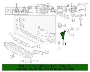 Grila de aerisire a bara fata stanga Audi A4 B9 17-19 S-Line noua OEM originala