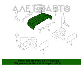 Защита выпускного коллектора Porsche Cayenne 958 11-14 3.6 ржавчина