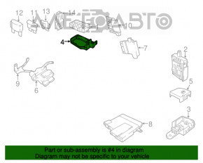 Suportul blocului de siguranțe sub torpedoul BMW X5 F15 14-18