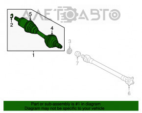 Ax cu roți față dreapta BMW X5 F15 14-18 4.4T AWD 1054mm