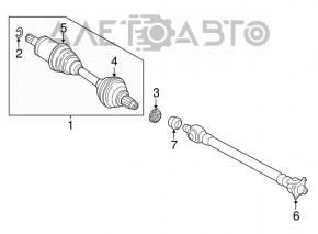 Ax cu roți față dreapta BMW X5 F15 14-18 4.4T AWD 1054mm